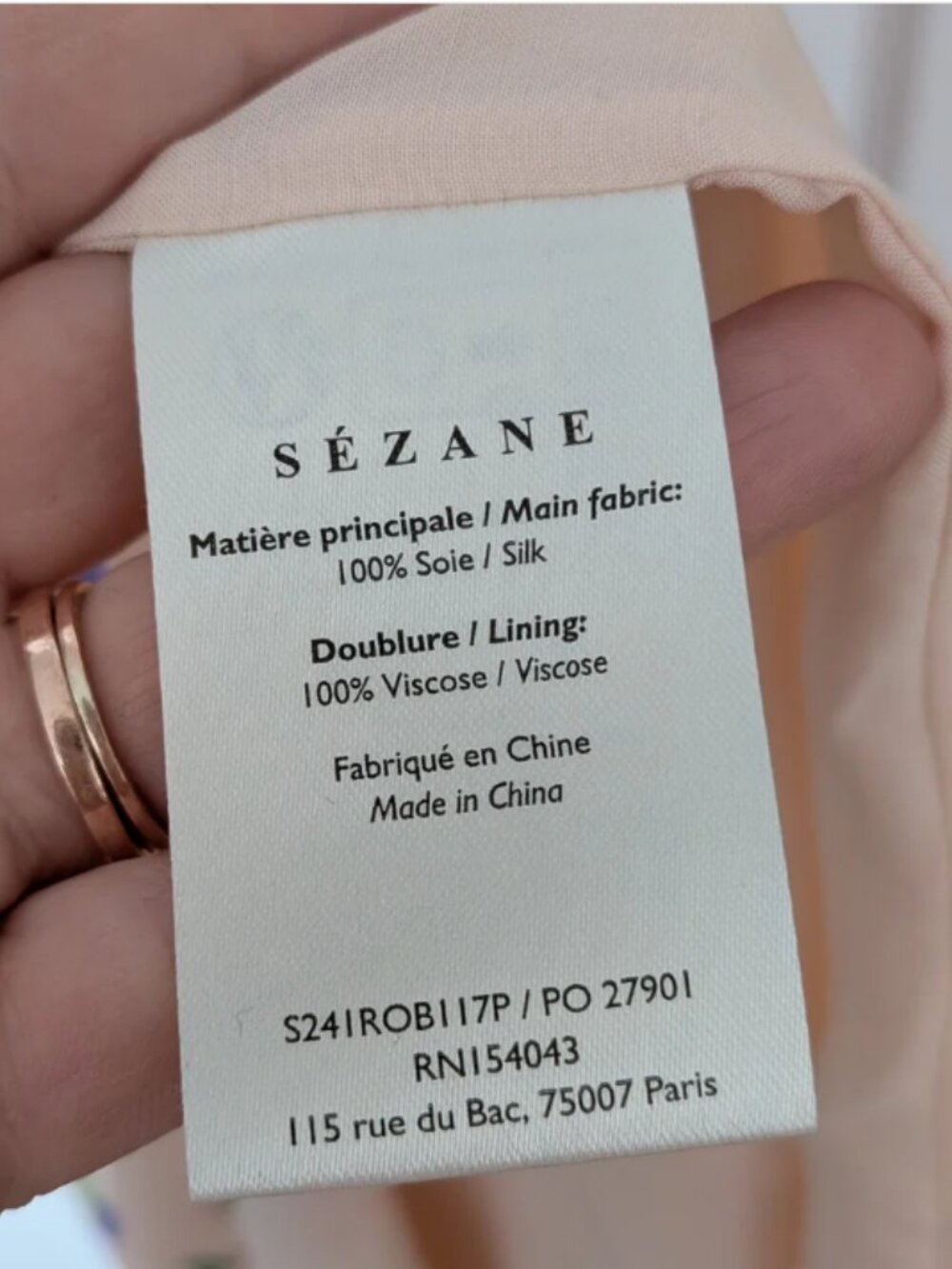 NWT Sezane Rosella Midi Silk Pink Floral Dress- Monday Print- Size FR42/US10 - Picture 6 of 10